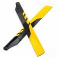 天資 TNS 325mm 450 電直碳纖槳/黃黑羽紋主旋翼(B槳)