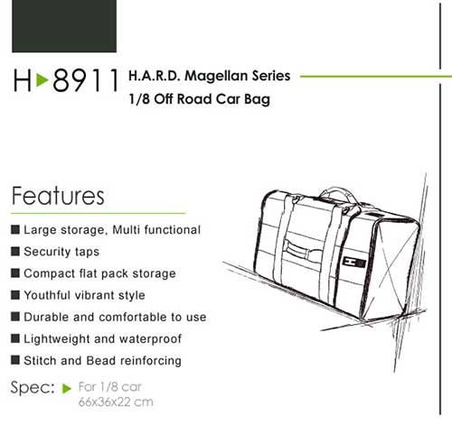 H.A.R.D. Magellan Series 1/8 Off Road Car Bag