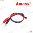 AMASS 正廠 田宮-4mm 香蕉插頭、14AWG專用充電線 <font color=red>(30cm)</font>